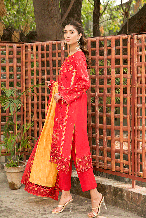 Luxury Lawn Collection ZL 02 RED