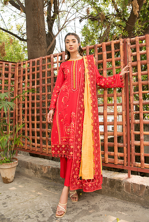 Luxury Lawn Collection ZL 02 RED