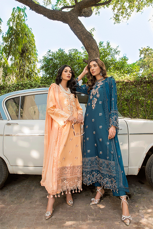 Luxury Lawn Collection ZL 01 Peach