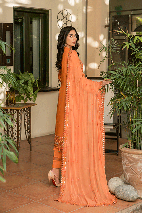 Luxury Lawn Collection ZL 05 RUST ORANGE