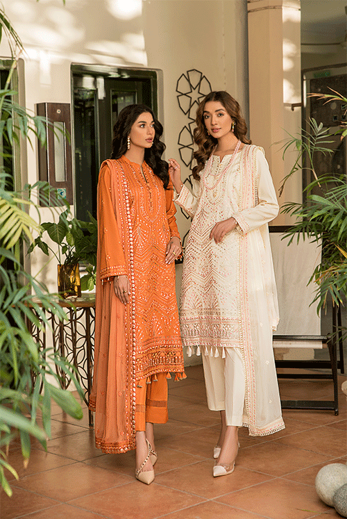 Luxury Lawn Collection ZL 05 RUST ORANGE